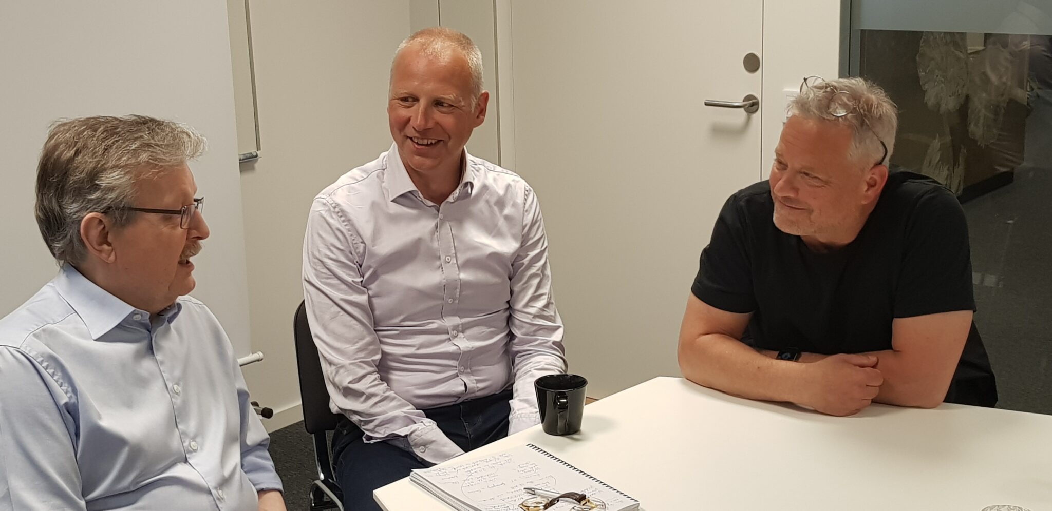 KarlErik Edris, Fredrik Lidman och Daniel Lundqvist under inspelningen av avsnitt 5.